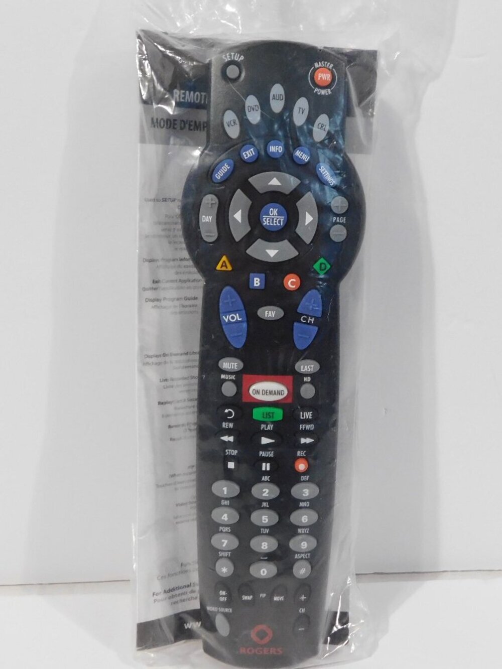 Rogers 1056B03 universal Atlas DVR/PVR Remote Control NEW SEALED